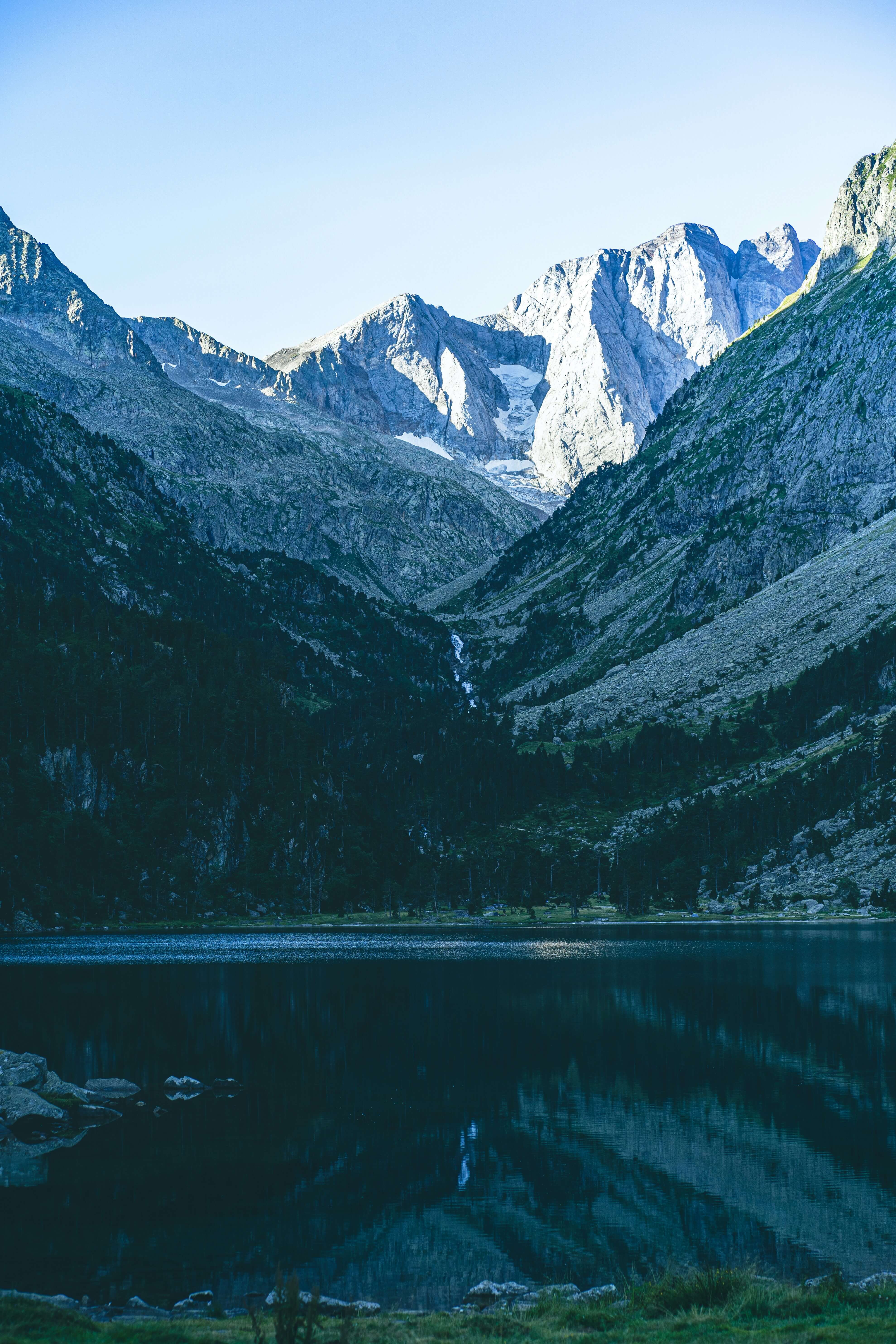 beautiful mountains and river